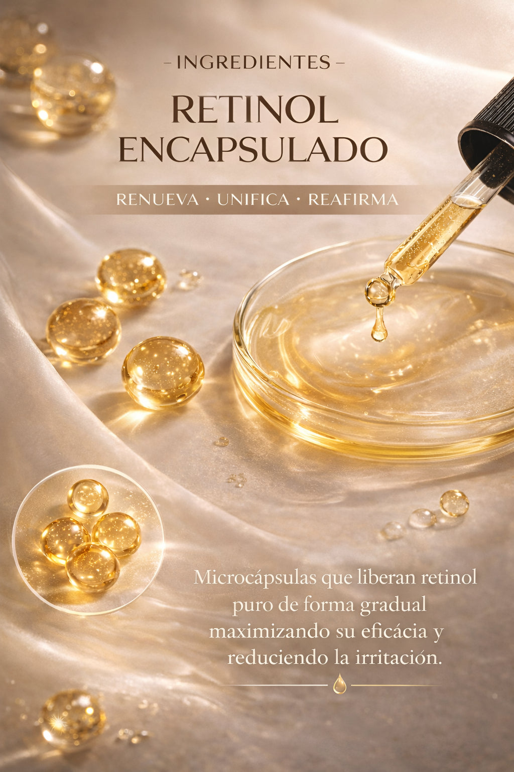 Sérum Facial con Retinol – Tratamiento Nocturno para una Piel Más Lisa y Uniforme