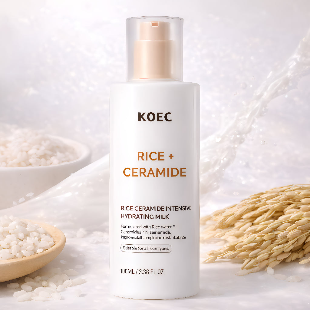 Rutina facial hidratante de arroz y ceramidas